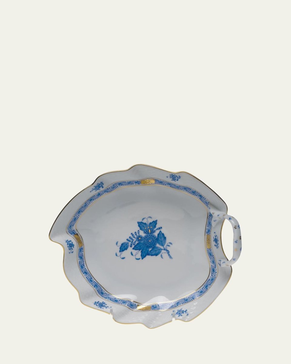 Chinese Bouquet Blue Leaf Dish